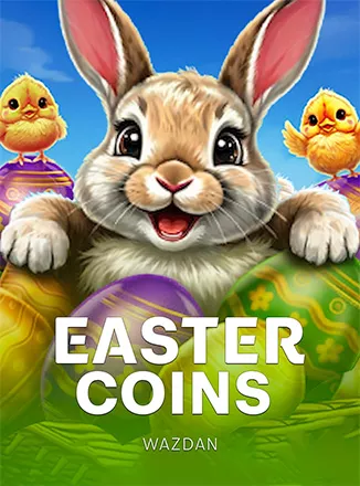 ภาพหน้าปกเกมสล็อต Easter Coins แสดงธีมเหรียญทองและสัญลักษณ์นำโชค